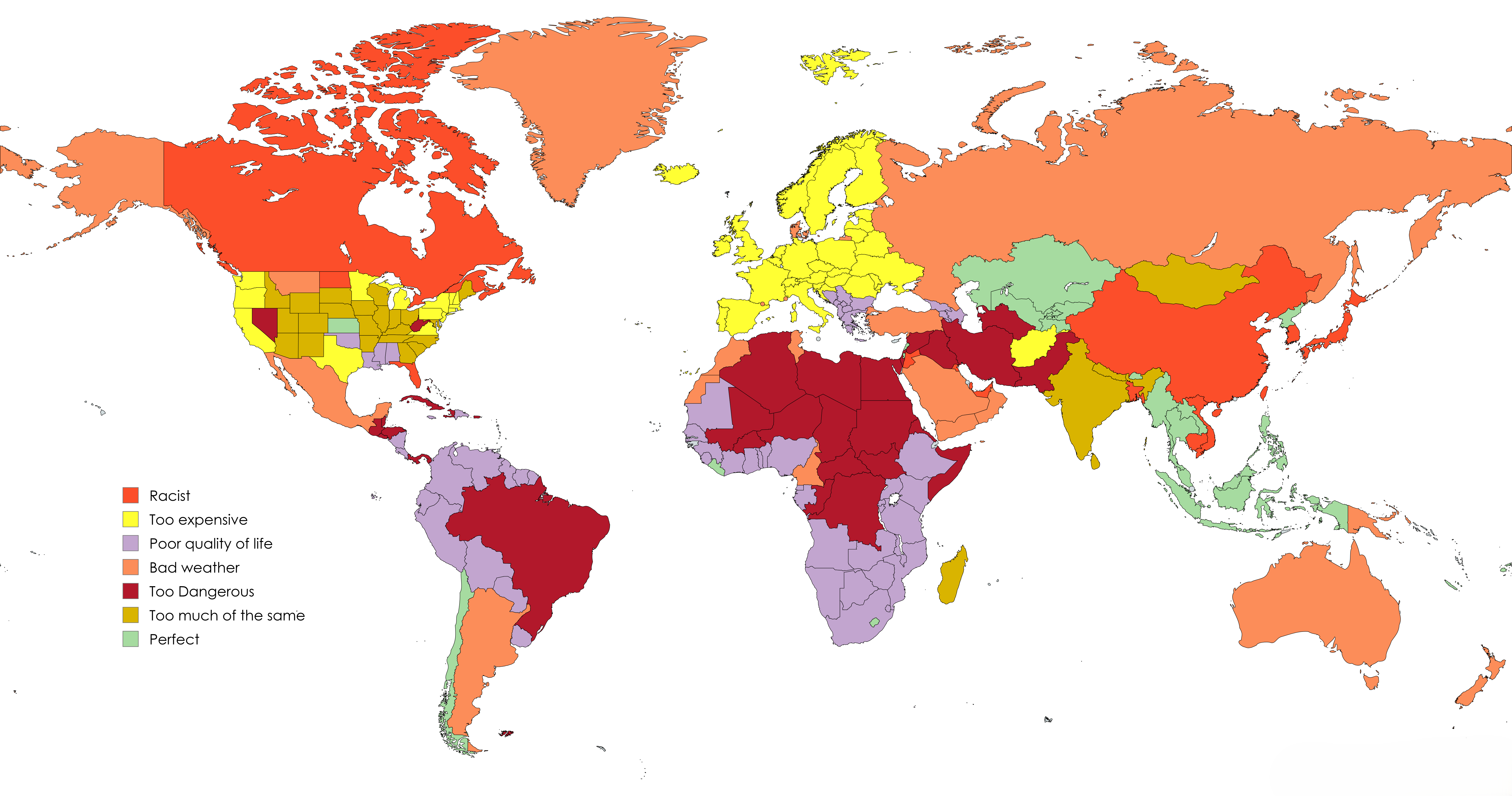 My map of the world